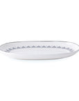 Geo Rose Grey & Platinum Oval Pickle Dish 20cm
