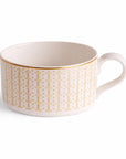 Geo Rose Gold & Beige Tea Set- 12 Pcs for 6 Person