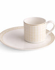 Geo Rose Beige & Gold Coffee Set- 12 Pcs for 6 Person