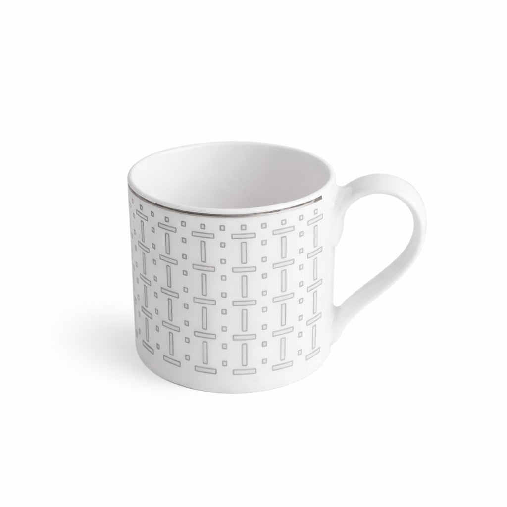 Geo Rose Grey &amp; Platinum Coffee Cup 0.22 L