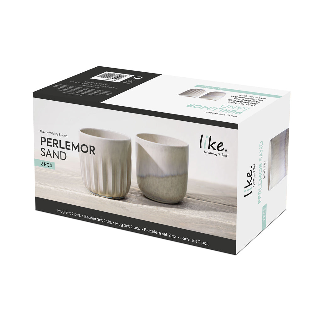 Perlemor Sand Mug Set of 2 , 290 ml