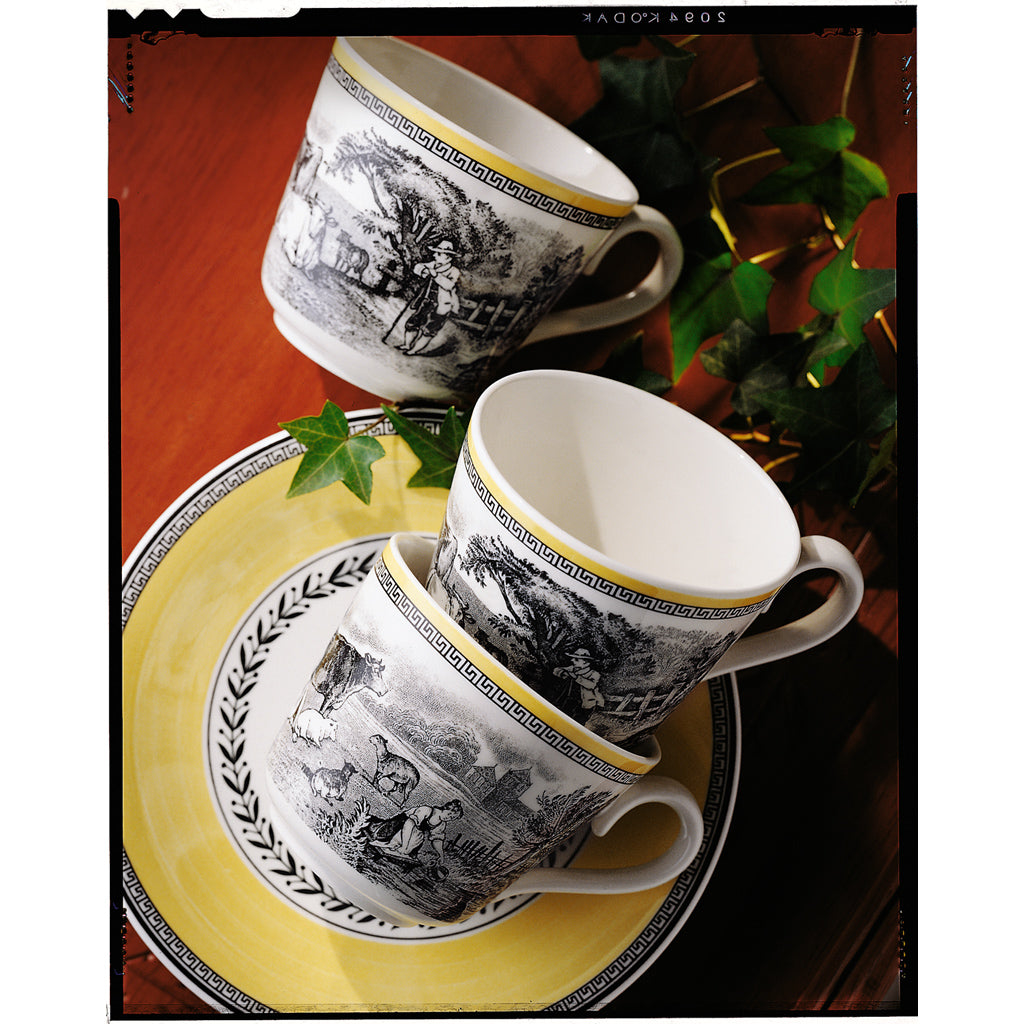 Audun Ferme Breakfast cup &amp; Saucer – Set of 6