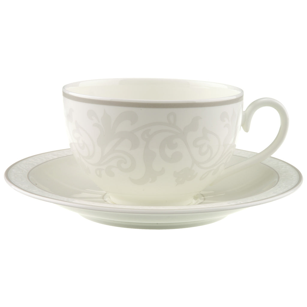 Grey Pearl Breakfast cup &amp; Saucer – Set of 6