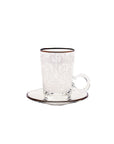 Embroidery Silver Tea, Coffee & Water Set - 24 pcs