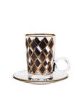 Gambit Tea Cup with Saucer, Set of 6, 120ml