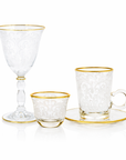 Embroidery Gold Tea, Coffee & Juice Set - 24 pcs