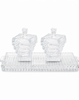 Spiral Crystal Rectangular Tray & Containers – 3-Piece Set