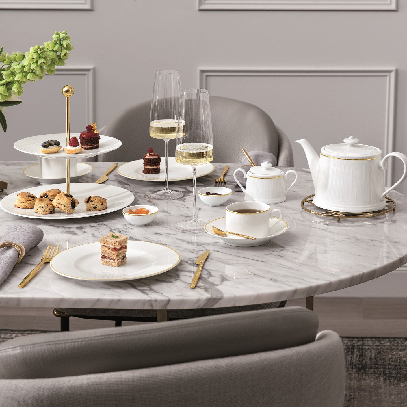 Chateau Espresso Cup &amp; Saucer – Set of 6