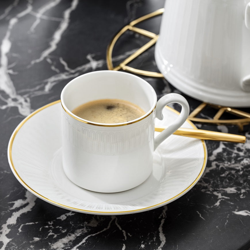 Chateau Espresso Cup &amp; Saucer – Set of 6