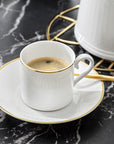 Chateau Espresso Cup & Saucer – Set of 6