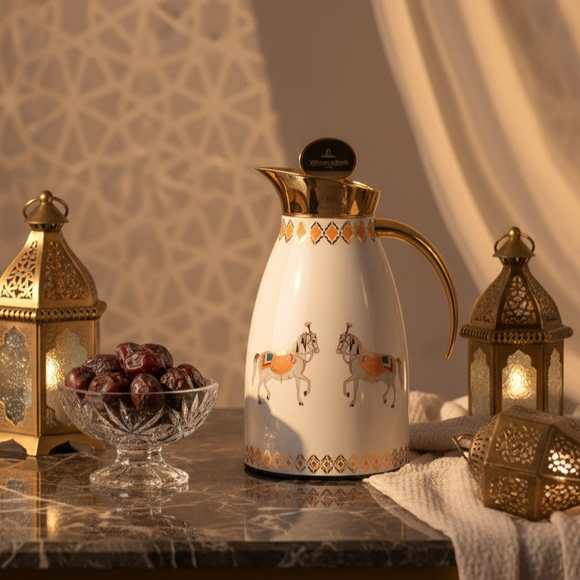 Amber Horse Thermos Gold 1L