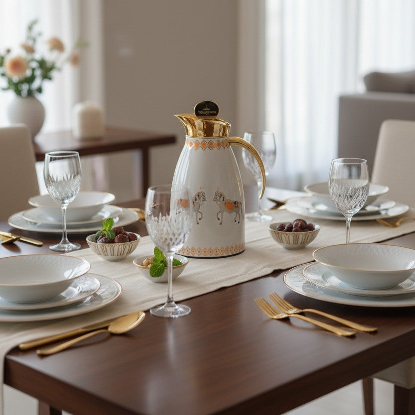 Amber Horse Thermos Gold 1L