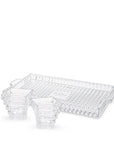 Spiral Crystal Rectangular Tray & Bowl– 3-Piece Set